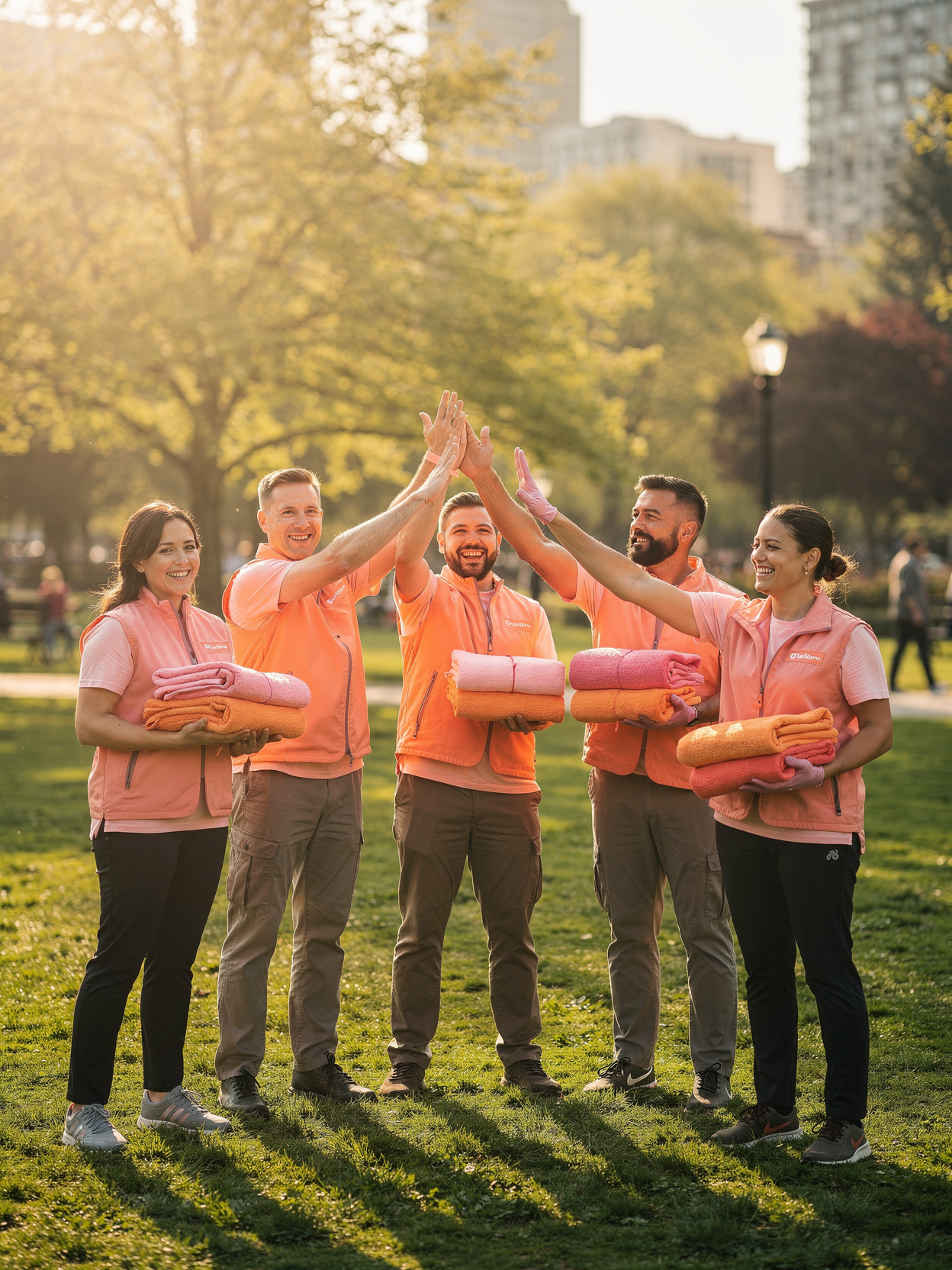 Cleaning Professional with cart